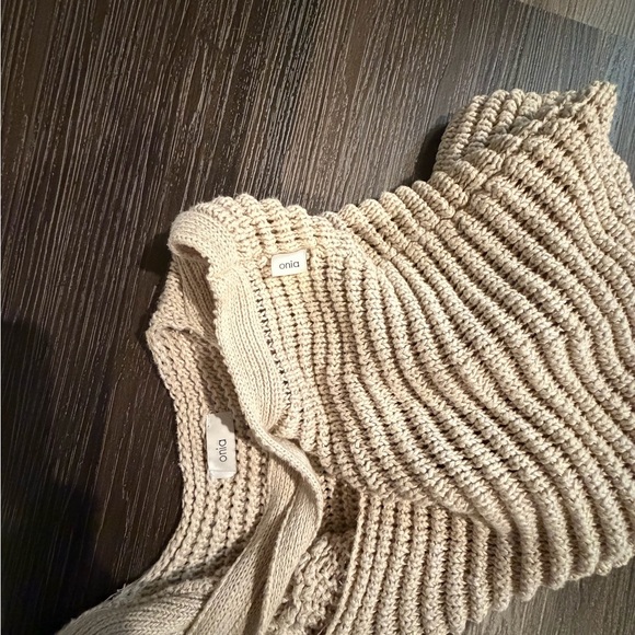 Onia ‘Linen’ Tan Knit Tote Bag - Picture 5 of 5